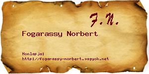 Fogarassy Norbert névjegykártya
